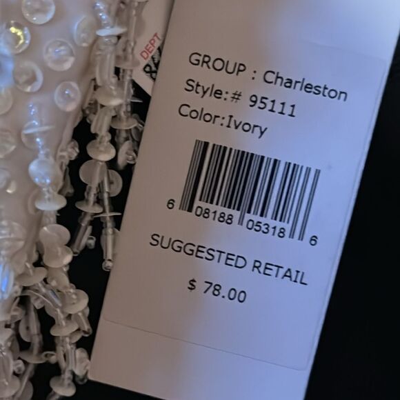 NICOLE MILLER CHARLESTON BEADED BAG  IN IVORY - Picture 6 of 7